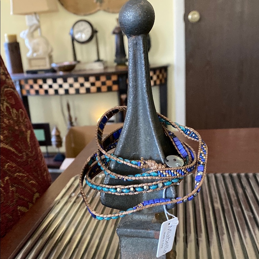 Blue and Brown Beaded Bracelets